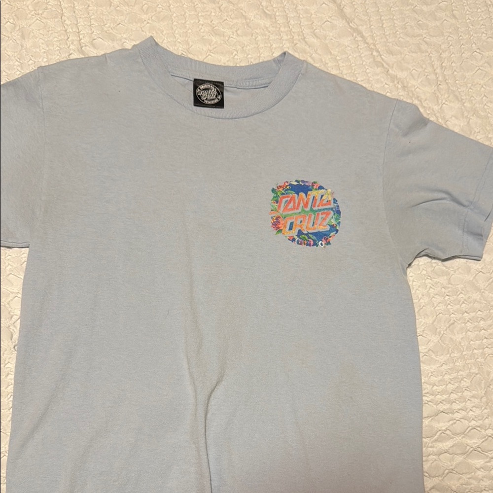 Santa Cruz Skateboards Mens Light Blue T-Shirt